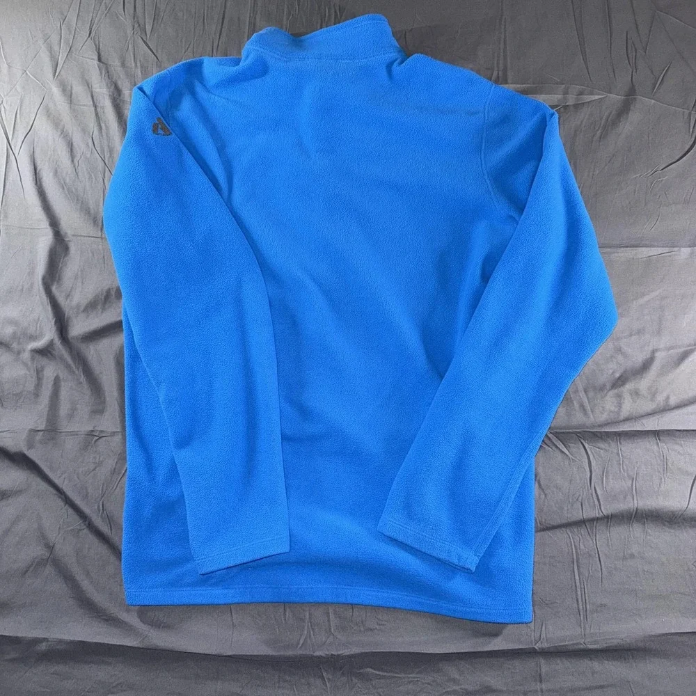 Eddie Bauer Sweater Mens Large Tall Blue Fleece 1/4 Zip Mock Neck First Ascent